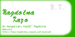 magdolna kazo business card